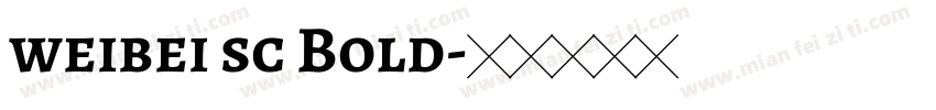 weibei sc Bold字体转换